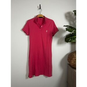 Johnnie-O Pink Pique Short Sleeve Polo Golf Dress Women's Medium